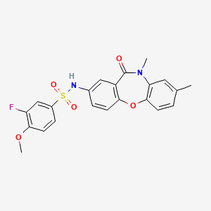 N-(8,10-dimethyl-11-oxo-10,11-dihydrodibenzo[b,f][1,4]oxazepin-2-yl)-3-fluoro-4-methoxybenzenesulfonamide