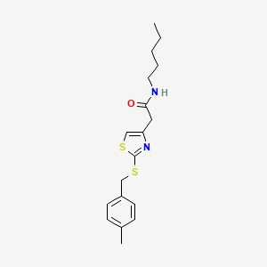 2-(2-((4-methylbenzyl)thio)thiazol-4-yl)-N-pentylacetamide