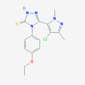 5-(4-chloro-1,3-dimethyl-1H-pyrazol-5-yl)-4-(4-ethoxyphenyl)-4H-1,2,4-triazole-3-thiol