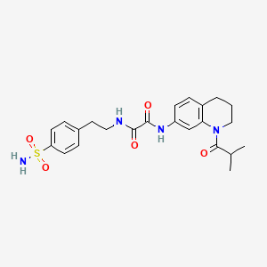 molecular formula C23H28N4O5S B2799511 N1-(1-isobutyryl-1,2,3,4-tetrahydroquinolin-7-yl)-N2-(4-sulfamoylphenethyl)oxalamide CAS No. 941893-89-6
