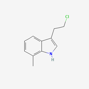 molecular formula C11H12ClN B2799517 3-(2-Chloroethyl)-7-methyl-1H-indole CAS No. 1260770-73-7