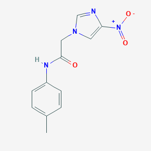 molecular formula C12H12N4O3 B279952 2-{4-nitro-1H-imidazol-1-yl}-N-(4-methylphenyl)acetamide 
