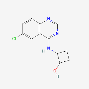 2-[(6-Chloroquinazolin-4-yl)amino]cyclobutan-1-ol