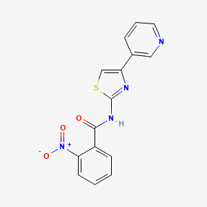2-nitro-N-(4-pyridin-3-yl-1,3-thiazol-2-yl)benzamide