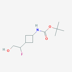molecular formula C11H20FNO3 B2799538 Tert-butyl N-[3-(1-fluoro-2-hydroxyethyl)cyclobutyl]carbamate CAS No. 2416223-35-1
