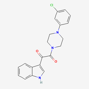 molecular formula C20H18ClN3O2 B2799547 1-(4-(3-氯苯基)哌嗪-1-基)-2-(1H-吲哚-3-基)乙烷-1,2-二酮 CAS No. 852367-21-6