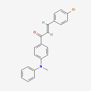 molecular formula C22H18BrNO B2799555 (E)-3-(4-bromophenyl)-1-(4-(methyl(phenyl)amino)phenyl)prop-2-en-1-one CAS No. 90812-08-1