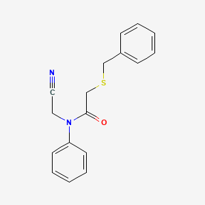 2-(benzylsulfanyl)-N-(cyanomethyl)-N-phenylacetamide