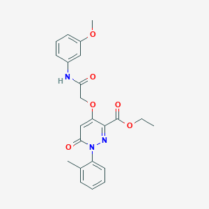 Ethyl 4-(2-((3-methoxyphenyl)amino)-2-oxoethoxy)-6-oxo-1-(o-tolyl)-1,6-dihydropyridazine-3-carboxylate