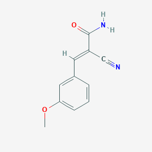 molecular formula C11H10N2O2 B2799565 (E)-2-cyano-3-(3-methoxyphenyl)-2-propenamide CAS No. 15804-60-1