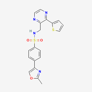 4-(2-methyloxazol-4-yl)-N-((3-(thiophen-2-yl)pyrazin-2-yl)methyl)benzenesulfonamide