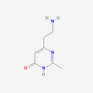 molecular formula C7H15Cl2N3O2 B2799582 6-(2-Aminoethyl)-2-methylpyrimidin-4-ol CAS No. 1092302-30-1