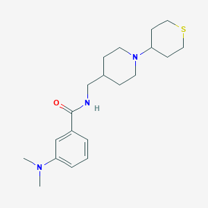 3-(dimethylamino)-N-((1-(tetrahydro-2H-thiopyran-4-yl)piperidin-4-yl)methyl)benzamide