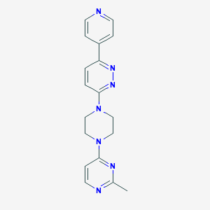 molecular formula C18H19N7 B2799586 2-Methyl-4-[4-(6-pyridin-4-ylpyridazin-3-yl)piperazin-1-yl]pyrimidine CAS No. 2380143-64-4