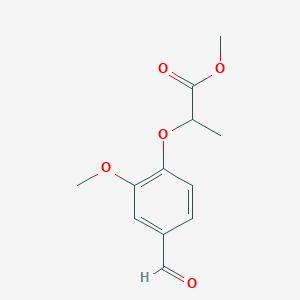 molecular formula C12H14O5 B2799587 甲基 2-(4-甲酰基-2-甲氧基苯氧基)丙酸酯 CAS No. 700856-14-0
