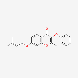 2-methyl-7-((3-methylbut-2-en-1-yl)oxy)-3-phenoxy-4H-chromen-4-one