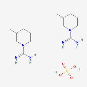 molecular formula C14H32N6O4S B2799594 3-Methylpiperidine-1-carboximidamide hemisulfate CAS No. 2126176-94-9