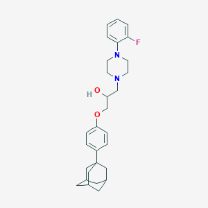 molecular formula C29H37FN2O2 B2799598 1-(4-(1-金刚烷基)苯氧基)-3-(4-(2-氟苯基)哌嗪-1-基)丙醇 CAS No. 433971-84-7