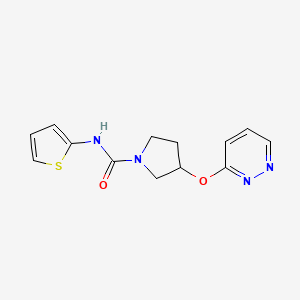 3-(pyridazin-3-yloxy)-N-(thiophen-2-yl)pyrrolidine-1-carboxamide