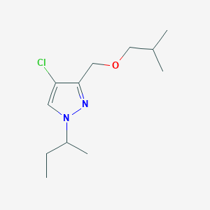 molecular formula C12H21ClN2O B2799607 1-sec-butyl-4-chloro-3-(isobutoxymethyl)-1H-pyrazole CAS No. 1856078-36-8