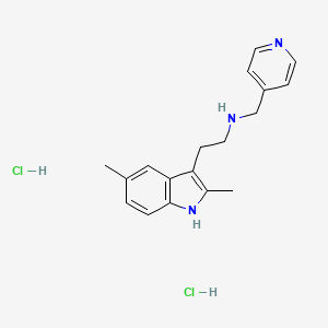 molecular formula C18H23Cl2N3 B2799617 [2-(2,5-Dimethyl-1H-indol-3-yl)ethyl](pyridin-4-ylmethyl)amine dihydrochloride CAS No. 1052409-69-4