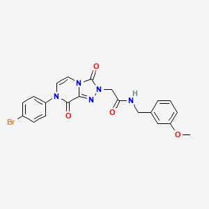 molecular formula C21H18BrN5O4 B2799619 2-(7-(4-bromophenyl)-3,8-dioxo-7,8-dihydro-[1,2,4]triazolo[4,3-a]pyrazin-2(3H)-yl)-N-(3-methoxybenzyl)acetamide CAS No. 941949-91-3