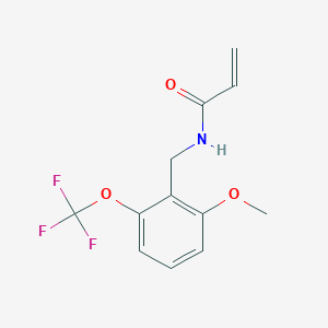 molecular formula C12H12F3NO3 B2799622 N-{[2-methoxy-6-(trifluoromethoxy)phenyl]methyl}prop-2-enamide CAS No. 2094201-90-6