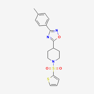 4-[3-(4-Methylphenyl)-1,2,4-oxadiazol-5-yl]-1-(2-thienylsulfonyl)piperidine