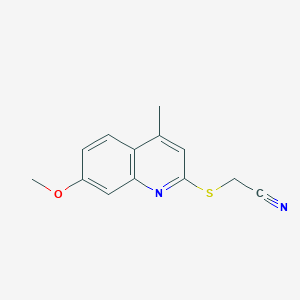 [(7-Methoxy-4-methylquinolin-2-yl)sulfanyl]acetonitrile