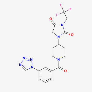 1-{1-[3-(1H-1,2,3,4-tetrazol-1-yl)benzoyl]piperidin-4-yl}-3-(2,2,2-trifluoroethyl)imidazolidine-2,4-dione