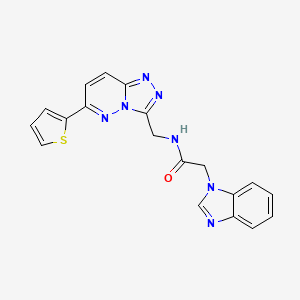 2-(1H-1,3-benzodiazol-1-yl)-N-{[6-(thiophen-2-yl)-[1,2,4]triazolo[4,3-b]pyridazin-3-yl]methyl}acetamide