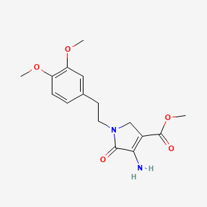 methyl 4-amino-1-(3,4-dimethoxyphenethyl)-5-oxo-2,5-dihydro-1H-pyrrole-3-carboxylate