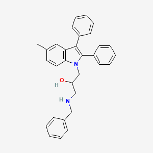 molecular formula C31H30N2O B2799674 1-(苄基氨基)-3-(5-甲基-2,3-二苯基-1H-吲哚-1-基)丙醇-2-醇 CAS No. 331972-32-8