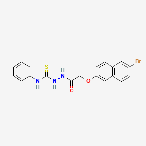 molecular formula C19H16BrN3O2S B2799676 1-[[2-(6-溴萘-2-基)氧乙酰]氨基]-3-苯基硫脲 CAS No. 894369-10-9