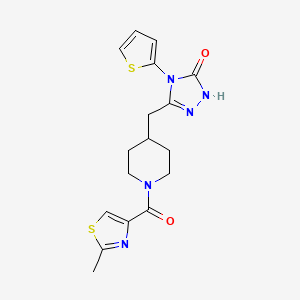 3-((1-(2-methylthiazole-4-carbonyl)piperidin-4-yl)methyl)-4-(thiophen-2-yl)-1H-1,2,4-triazol-5(4H)-one