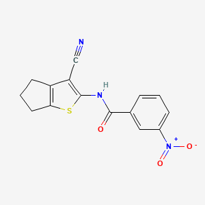 N-(3-cyano-5,6-dihydro-4H-cyclopenta[b]thiophen-2-yl)-3-nitrobenzamide