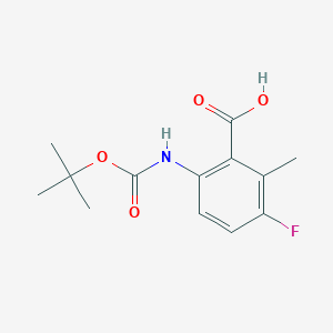 molecular formula C13H16FNO4 B2799692 3-Fluoro-2-methyl-6-[(2-methylpropan-2-yl)oxycarbonylamino]benzoic acid CAS No. 2248341-79-7