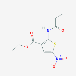 Ethyl 5-nitro-2-propionamidothiophene-3-carboxylate