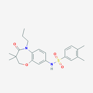 N-(3,3-dimethyl-4-oxo-5-propyl-2,3,4,5-tetrahydrobenzo[b][1,4]oxazepin-8-yl)-3,4-dimethylbenzenesulfonamide