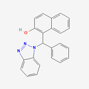 molecular formula C23H17N3O B2799699 1-[Benzotriazol-1-yl(phenyl)methyl]naphthalen-2-ol CAS No. 132377-90-3