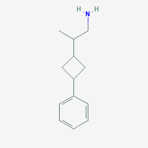 molecular formula C13H19N B2799707 2-(3-Phenylcyclobutyl)propan-1-amine CAS No. 2248377-54-8