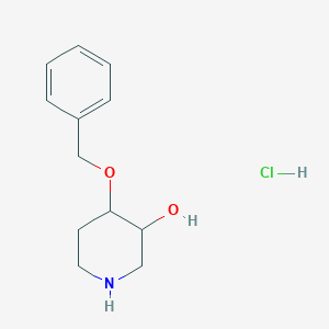 molecular formula C12H18ClNO2 B2799721 4-(Benzyloxy)piperidin-3-ol hydrochloride CAS No. 2055839-82-0