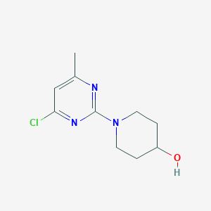 molecular formula C10H14ClN3O B2799737 1-(4-Chloro-6-methylpyrimidin-2-yl)piperidin-4-ol CAS No. 1353984-94-7