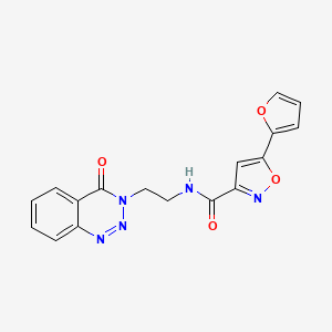 5-(furan-2-yl)-N-(2-(4-oxobenzo[d][1,2,3]triazin-3(4H)-yl)ethyl)isoxazole-3-carboxamide