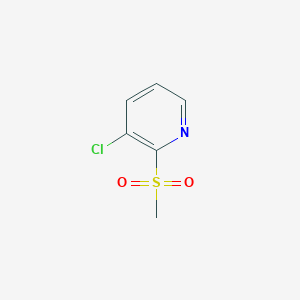 molecular formula C6H6ClNO2S B2799743 Pyridine, 3-chloro-2-(methylsulfonyl)- CAS No. 98626-98-3