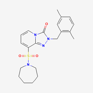 molecular formula C21H26N4O3S B2799749 8-(azepan-1-ylsulfonyl)-2-(2,5-dimethylbenzyl)-[1,2,4]triazolo[4,3-a]pyridin-3(2H)-one CAS No. 1251640-66-0