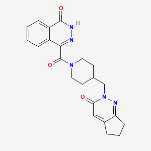 4-[4-({3-oxo-2H,3H,5H,6H,7H-cyclopenta[c]pyridazin-2-yl}methyl)piperidine-1-carbonyl]-1,2-dihydrophthalazin-1-one
