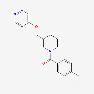 molecular formula C20H24N2O2 B2799759 (4-Ethylphenyl)-[3-(pyridin-4-yloxymethyl)piperidin-1-yl]methanone CAS No. 2379974-80-6