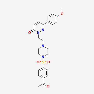 2-(2-(4-((4-acetylphenyl)sulfonyl)piperazin-1-yl)ethyl)-6-(4-methoxyphenyl)pyridazin-3(2H)-one