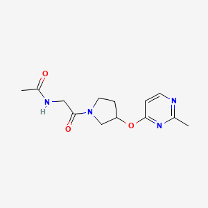 molecular formula C13H18N4O3 B2799773 N-(2-{3-[(2-methylpyrimidin-4-yl)oxy]pyrrolidin-1-yl}-2-oxoethyl)acetamide CAS No. 2097890-67-8